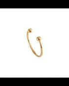 Verstellbarer Ring mit goldbeschichtetem Feingoldpiercing