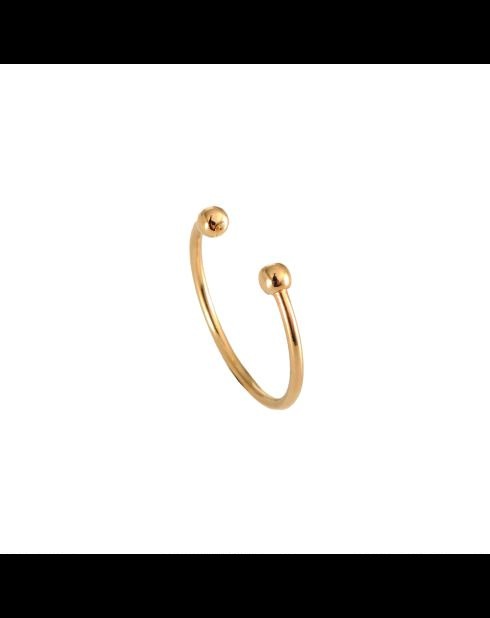 Verstellbarer Ring mit goldbeschichtetem Feingoldpiercing
