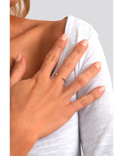 Verstellbarer Ring mit goldbeschichtetem Feingoldpiercing