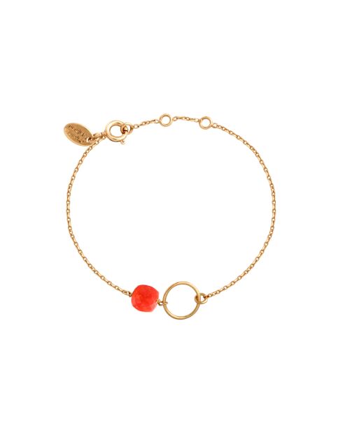 Bracelet Fidji à l'or fin doré/orange