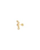 Piercing Cassiope de acero inoxidable engastado con óxidos de circonio dorado/blanco