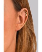 Piercing Cassiope de acero inoxidable engastado con óxidos de circonio dorado/blanco