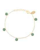 Moorea multiarmband in goud/groen fijn goud