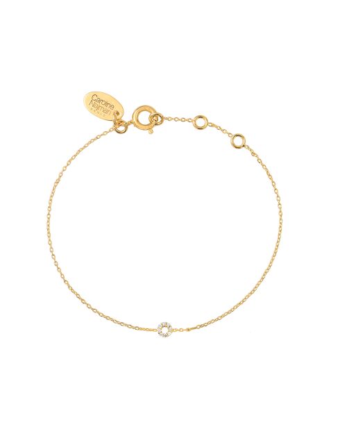 Bracelet Bella à l’or fin doré/blanc