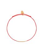 Fineline-Kordelarmband auf gefärbter Baumwollkordel und feinem Gold/Rotgold