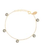 Bracciale Moorea multi in oro/oro fino verde