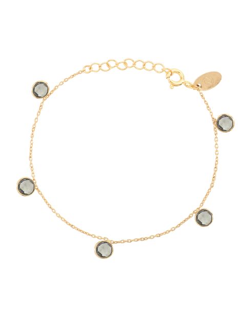 Moorea multiarmband in goud/groen fijn goud
