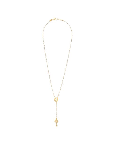 Rosenkranzkette Teresa aus Gold/blauem Feingold