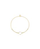 Goldenes/beiges Rundkordelarmband aus Feingold