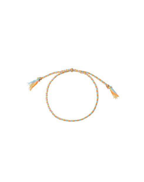 Pulsera Isla de cordón de algodón tejido azul
