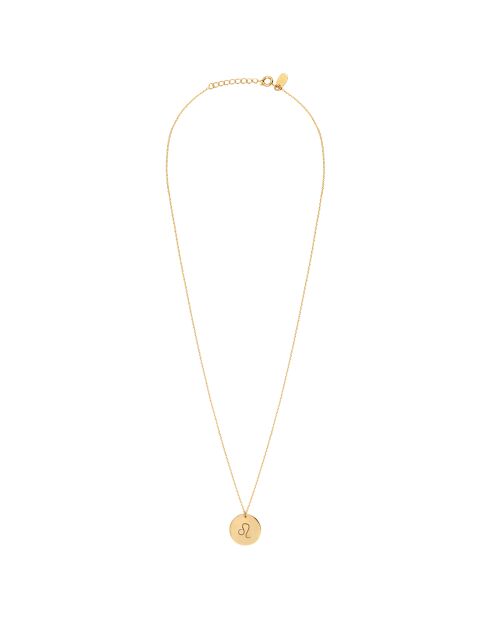 Collana Leo Galaxy in oro fino e decorata con cristalli Swarovski dorati