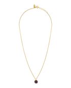 Goud/paarse ketting van fijn goud van Cordelia