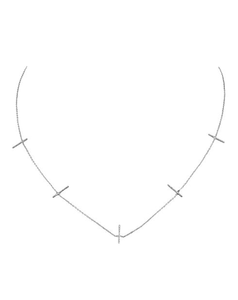 Collana disco barette in argento
