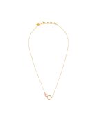 Fiji goud/roze fijngouden halsketting
