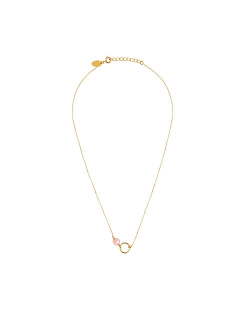 Fiji goud/roze fijngouden halsketting
