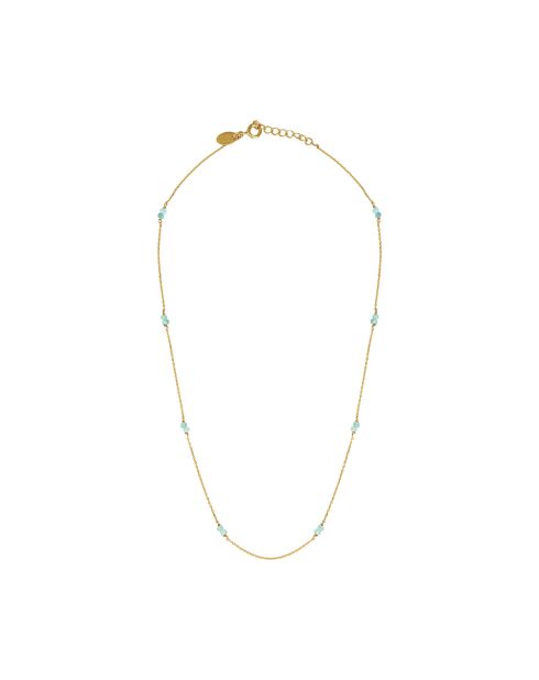 Venushalsketting met fijn goud/blauw goud