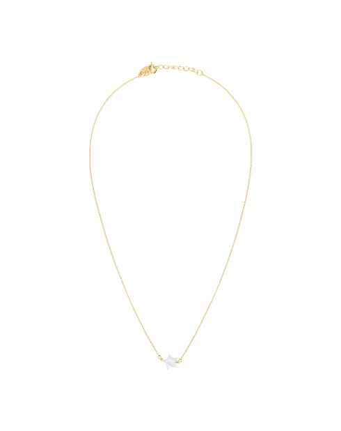 Collier Nacre à l'or fin doré/blanc