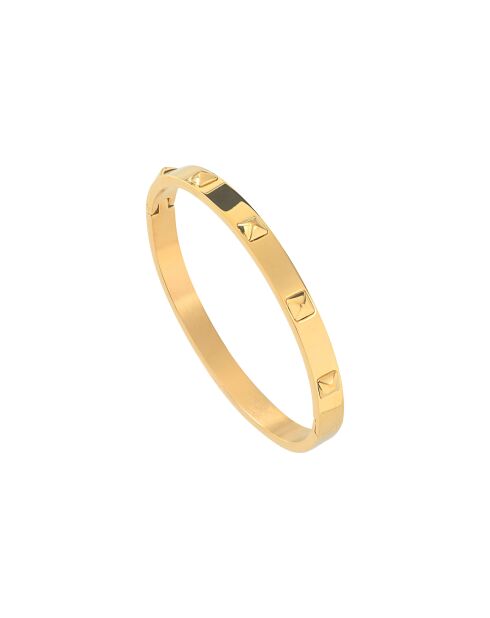 Armreif Jim aus goldfarbenem Edelstahl