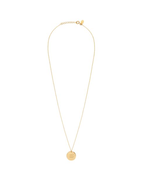 Halskette Aquarius Galaxy aus Feingold, verziert mit goldenen Swarovski-Kristallen