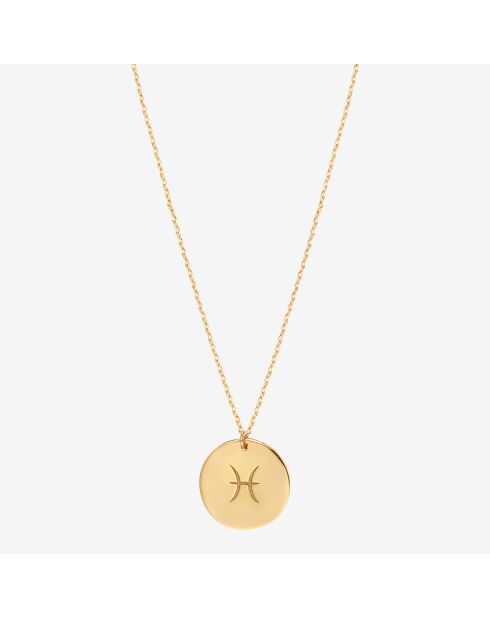 Collana Fish Galaxy in oro fino e decorata con cristalli Swarovski dorati