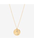 Collana Fish Galaxy in oro fino e decorata con cristalli Swarovski dorati