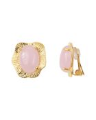 Par de pendientes Swann en oro fino/oro rosa