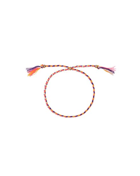 Isla gelbes Armband aus gewebter Baumwollkordel
