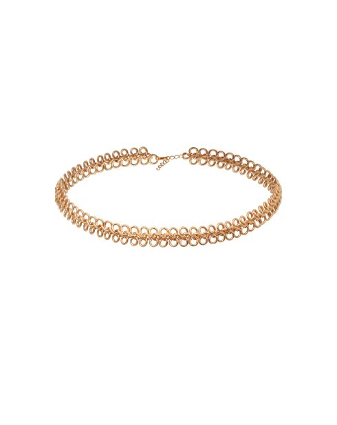 Collar tipo gargantilla de oro fino de los años 90