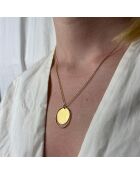 PAS Cercle halsketting in fijn goud, met gouden hangertje en cirkel