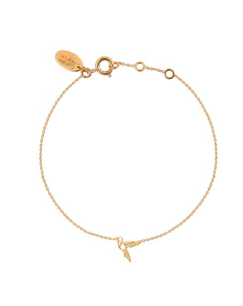 Mini-Kolibri-Armband, feinvergoldet