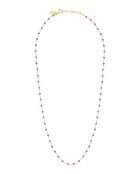 Roxana goud/paarse fijne gouden ketting