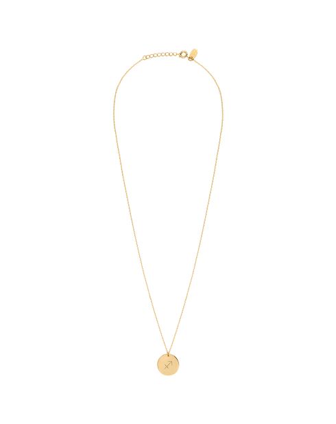 Collana Sagittarius Galaxy in oro fino e decorata con cristalli Swarovski dorati