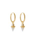Sharp mini gouden goud/witte oorringen