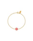 Cordelia goud/roze fijngouden armband