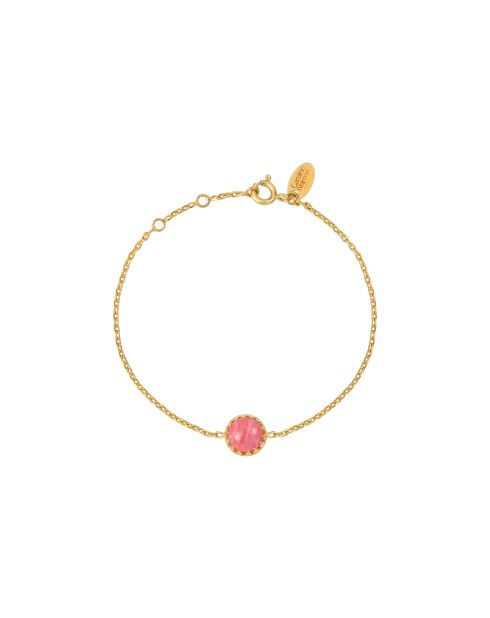 Cordelia goud/roze fijngouden armband