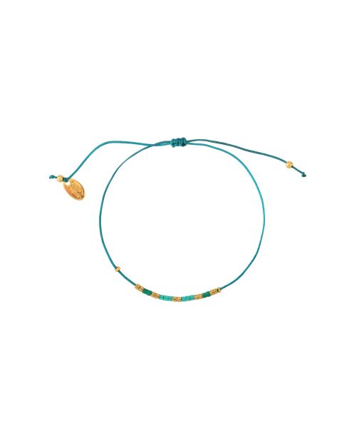 Kordelarmband Alexandra aus Gold/Grüngold