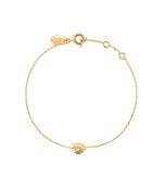 Elf goud/witte fijngouden armband