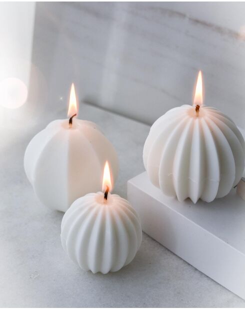 Vanilla Amber White Duftkerzenset - 3-teilig