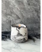 Vela Glamour Candle 7TM-2 gris/blanca, 7 x 10 x 7 cm