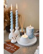 Vanilla Amberblauw/witte geurkaarsenset - 6 stuks