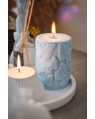 Vanilla Amberblauw/witte geurkaarsenset - 6 stuks