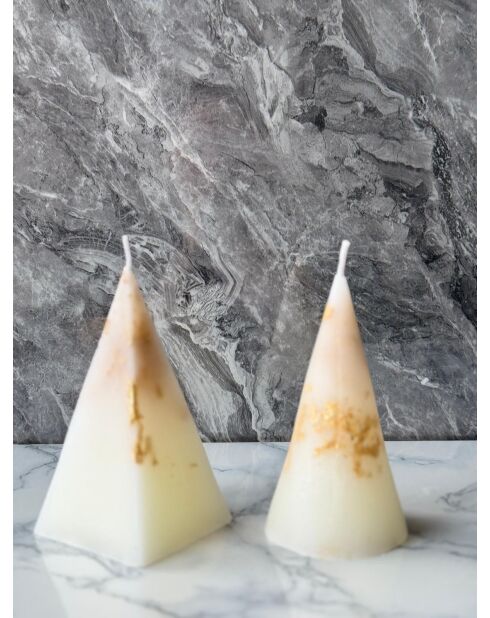 Glamour Candle 16M witte kaarsenset - 2 stuks