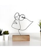 Objet décoratif M-037 noir - 17x31x3,5 cm