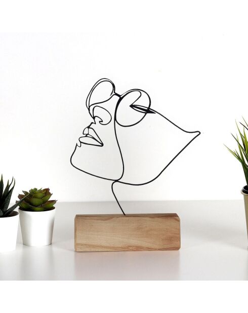 Deko-Objekt M-037 schwarz - 17x31x3,5 cm