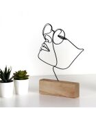 Objet décoratif M-037 noir - 17x31x3,5 cm