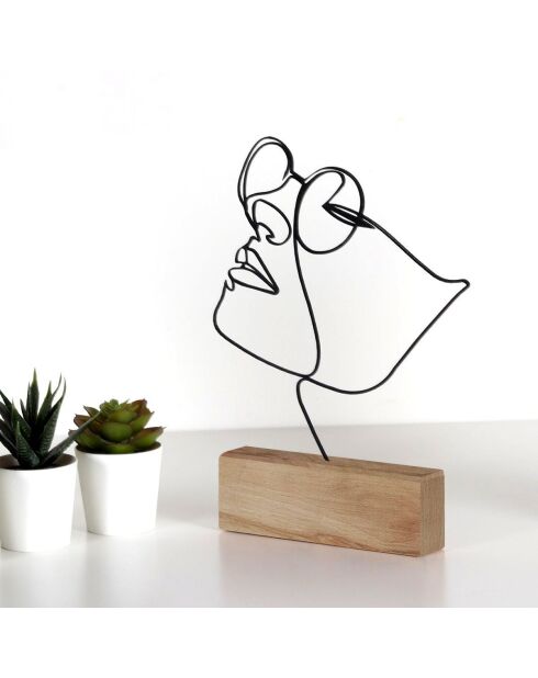 Deko-Objekt M-037 schwarz - 17x31x3,5 cm