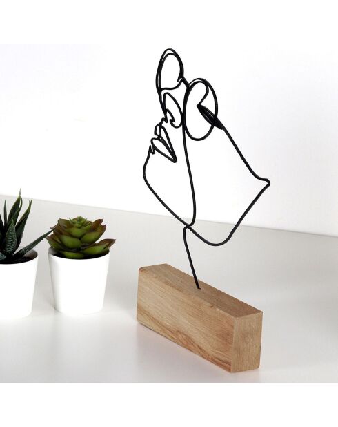 Deko-Objekt M-037 schwarz - 17x31x3,5 cm