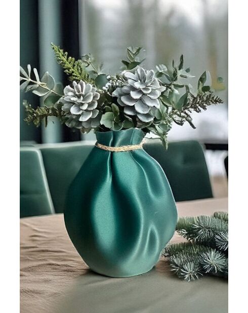 Vaso arcobaleno verde petrolio - H.20cm