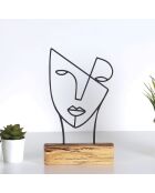 Deko-Objekt M-034 schwarz - 17x30x3,5 cm