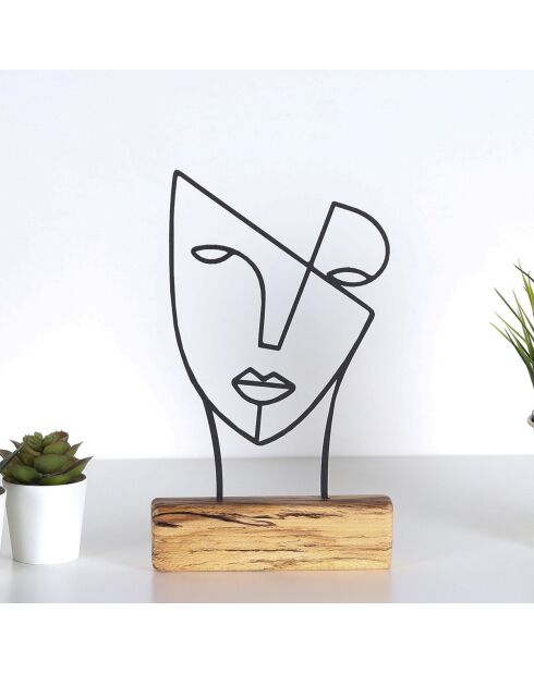 Deko-Objekt M-034 schwarz - 17x30x3,5 cm